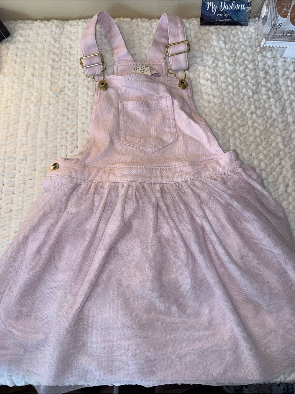 Max Studio Light Pink Girls Overall Skirt